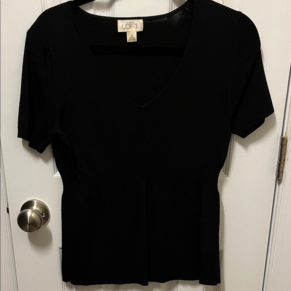 LOFT Classic Black V-Neck Sweater